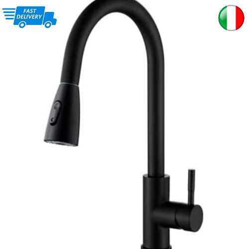 Rubinetto cucina nero - nero, con